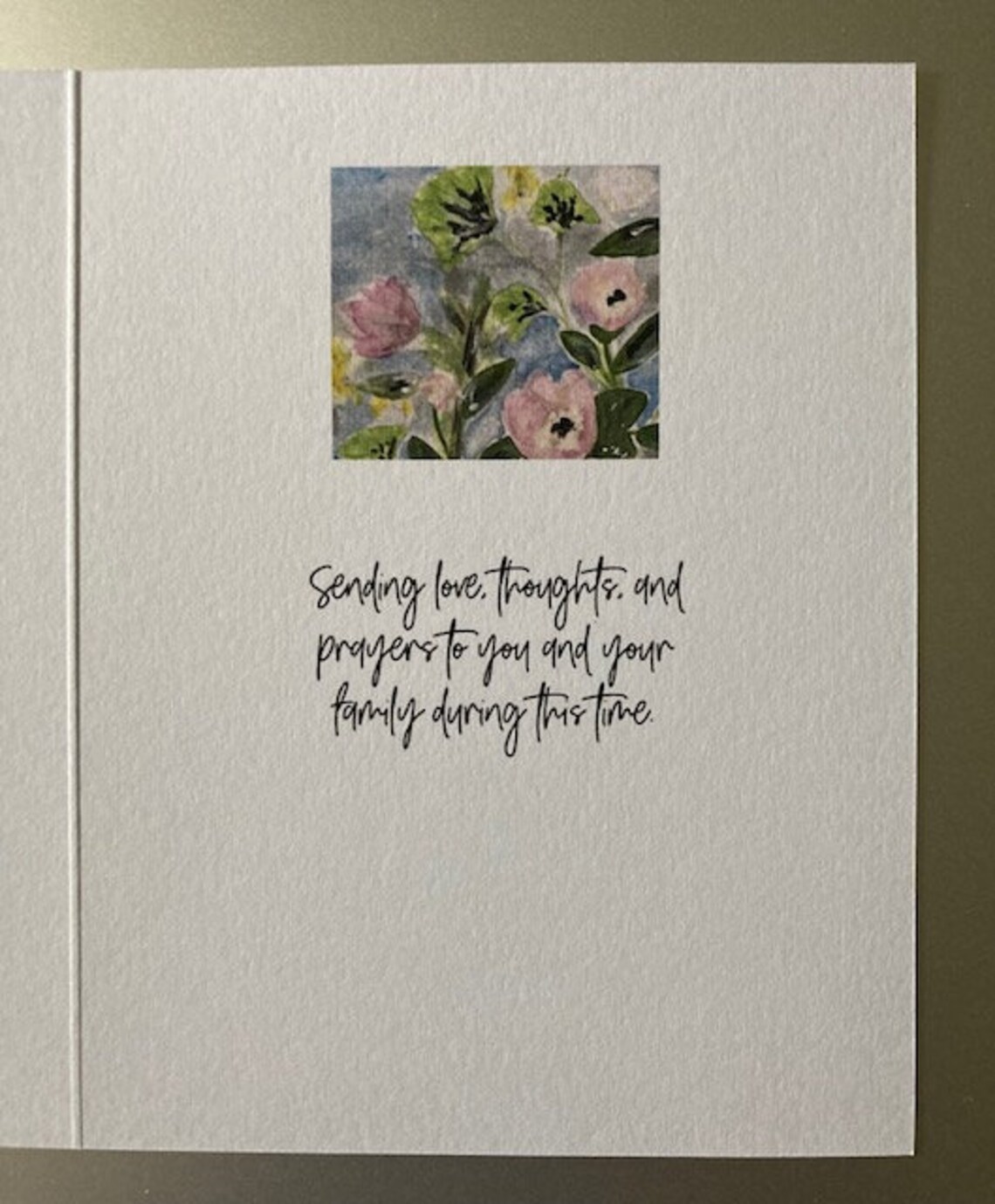 Sympathy Card, Boxed Sympathy Cards, Flowered Sympathy Card, Watercolor