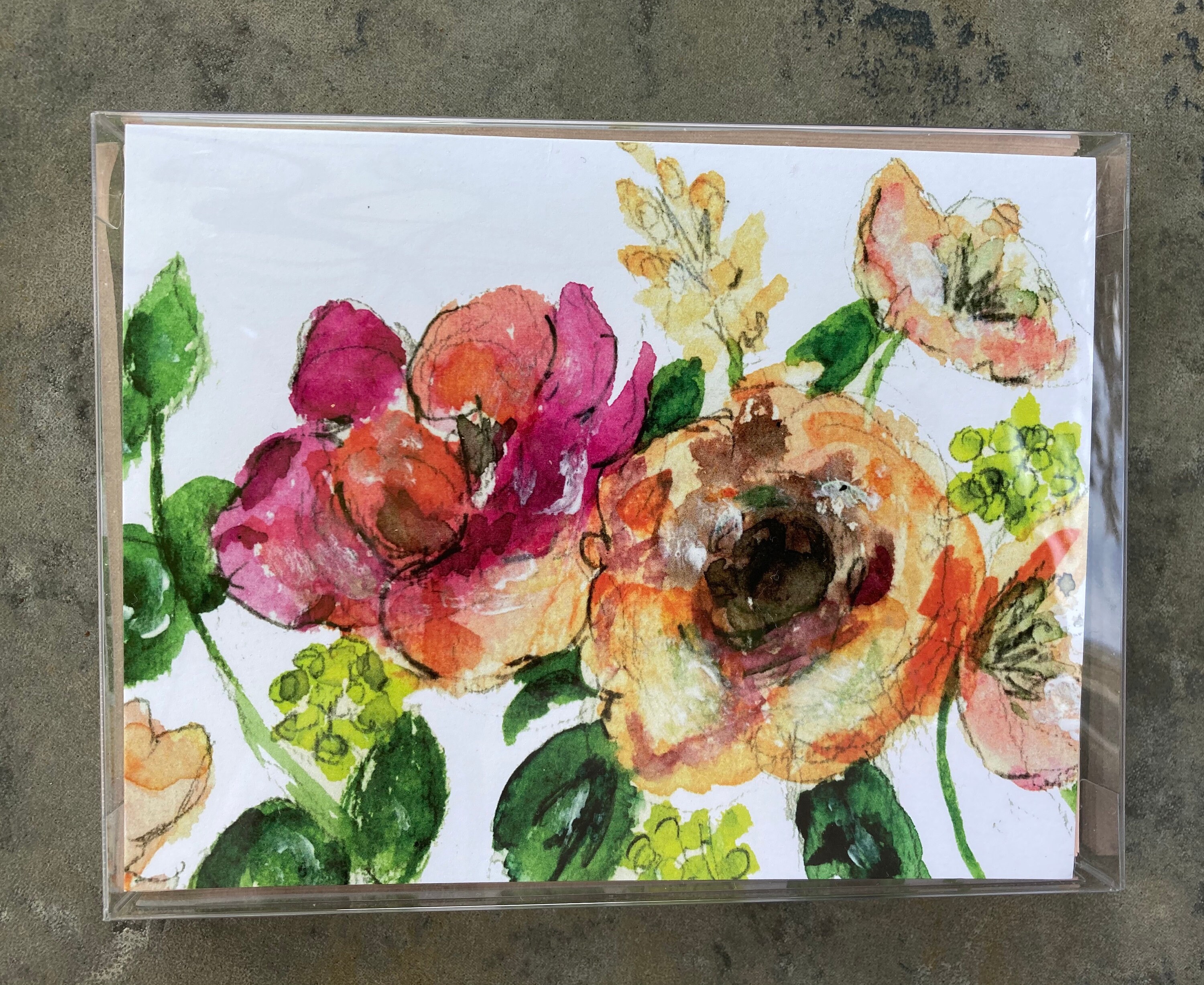 Watercolor Floral Note Cards: Pink Botanical Stationery Set - Etsy