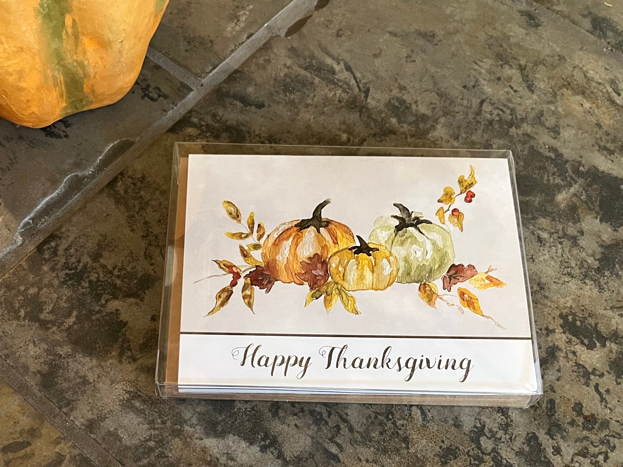 Thanksgiving Cards, Thanksgiving Day Cards, Pumpkins, Boxed