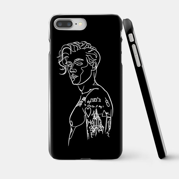 Harry Styles iPhone Case, Harry Styles Phone case, Black iPhone Case, One line Art, Minimal iPhone Case,  iPhone 12, 11, X, Pro Max