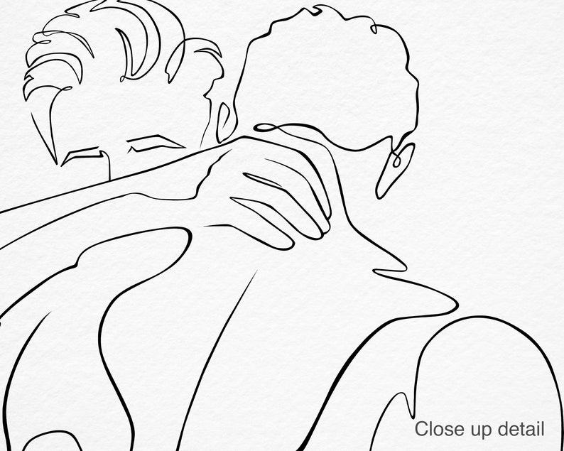 Gay Couple Art Print Gay Minimal Nude Line Drawing Lgbt Wall Etsy Canada 