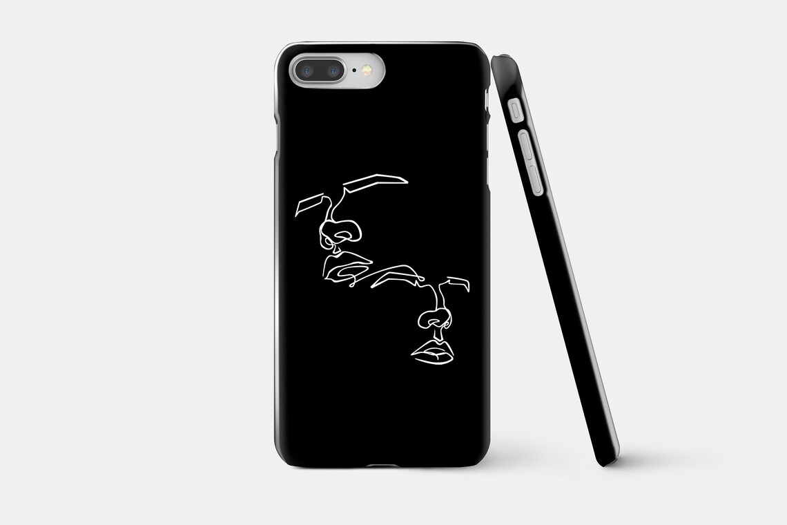 Line Art Iphone Case Gemini Iphone Case Black Iphone Case Etsy UK