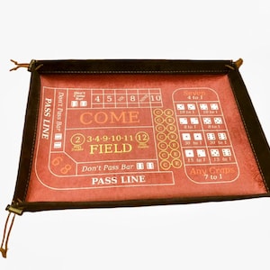 Vegan Suede Dice Tray: Portable Craps Table Layout