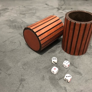 Wooden dice cup set/dice games/suede covered wooden dice cups