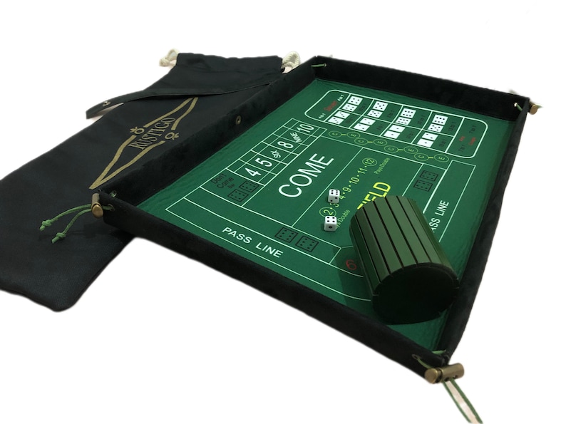 Vegan Suede Craps Dice Tray: Portable Roll up Casino Game - Etsy