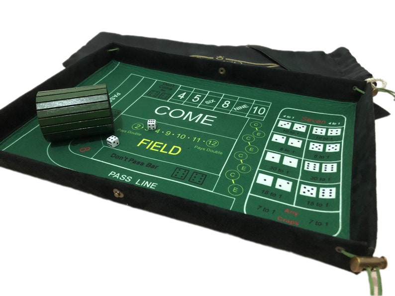 Vegan Suede Craps Dice Tray: Portable Roll up Casino Game - Etsy