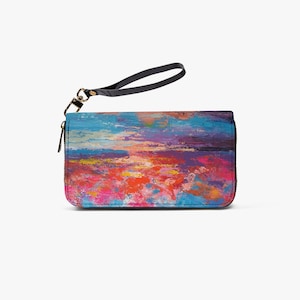 Cartera larga con correa para la muñeca Jeweled Sunset