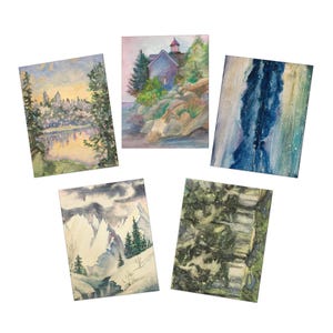 In Nature--Biglietti di auguri artigianali multi-design (confezione da 5)