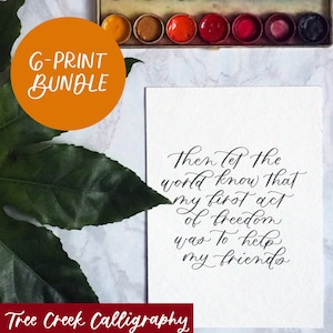 Earth & Blood Book Quotes 6-Print Bundle | Print at Home | Crescent City Sarah J Maas Universe Calligraphy Quote Prints