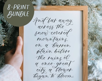 Throne of Glass Calligraphy Art Prints: Sarah J Maas Quote (Digital Download)