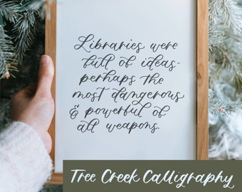 Throne of Glass Series Calligraphy Quote Print: Sarah J Maas Universe Inspired Wall Art