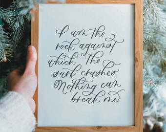 Silver Flames Inspired Calligraphy Quote Prints | A Court of Thorns & Roses Series Book Quotes | Sarah J Maas Universe Wall Art
