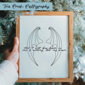 Bat Boys &quot;Print at Home&quot; Bundle | ACOTAR Inspired Calligraphy Book Quote Prints | Sarah J Maas Universe Book Art