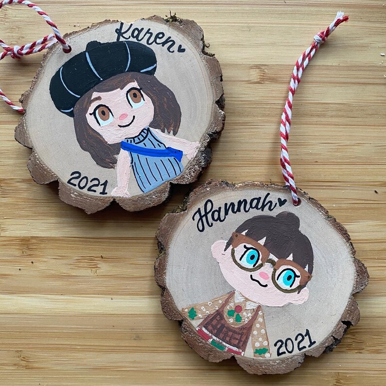 Custom Animal Crossing Handmade Wood Slice Ornaments Custom Villager