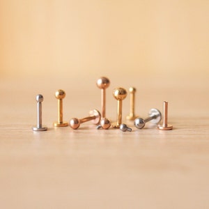 Tiny 2mm 3mm 4mm BALL Cartilage/Tragus/Conch/Forward Helix Earrings - Minimalist Earrings - Flat back Earrings Stud - Small Stud Earring