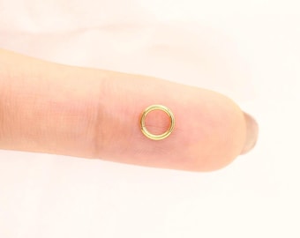 Tiny 4mm Clicker Ring 20G • Tiny Plain Hinged Segment Hoop, Surgical Steel Hoop, Seamless Ring, Tiny Tragus Hoop, Cartilage/Helix Earrings
