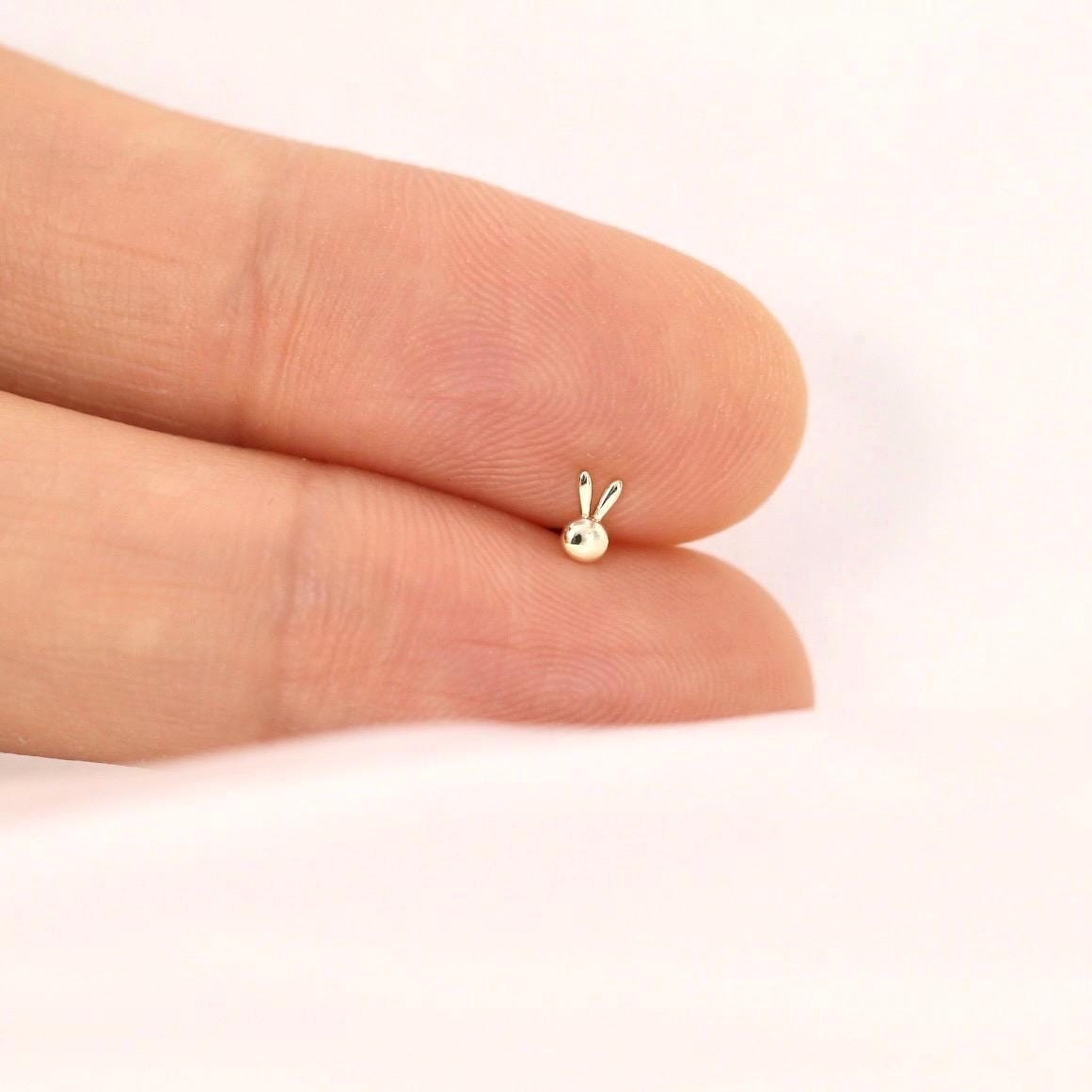 Orecchini coniglietto Playboy in oro bianco 18kt e zirconi