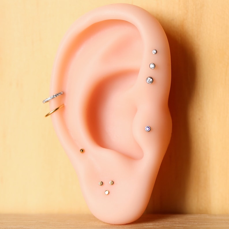 1.5mm Super TINY DISC Threadless Stainless Steel Piercing Etsy