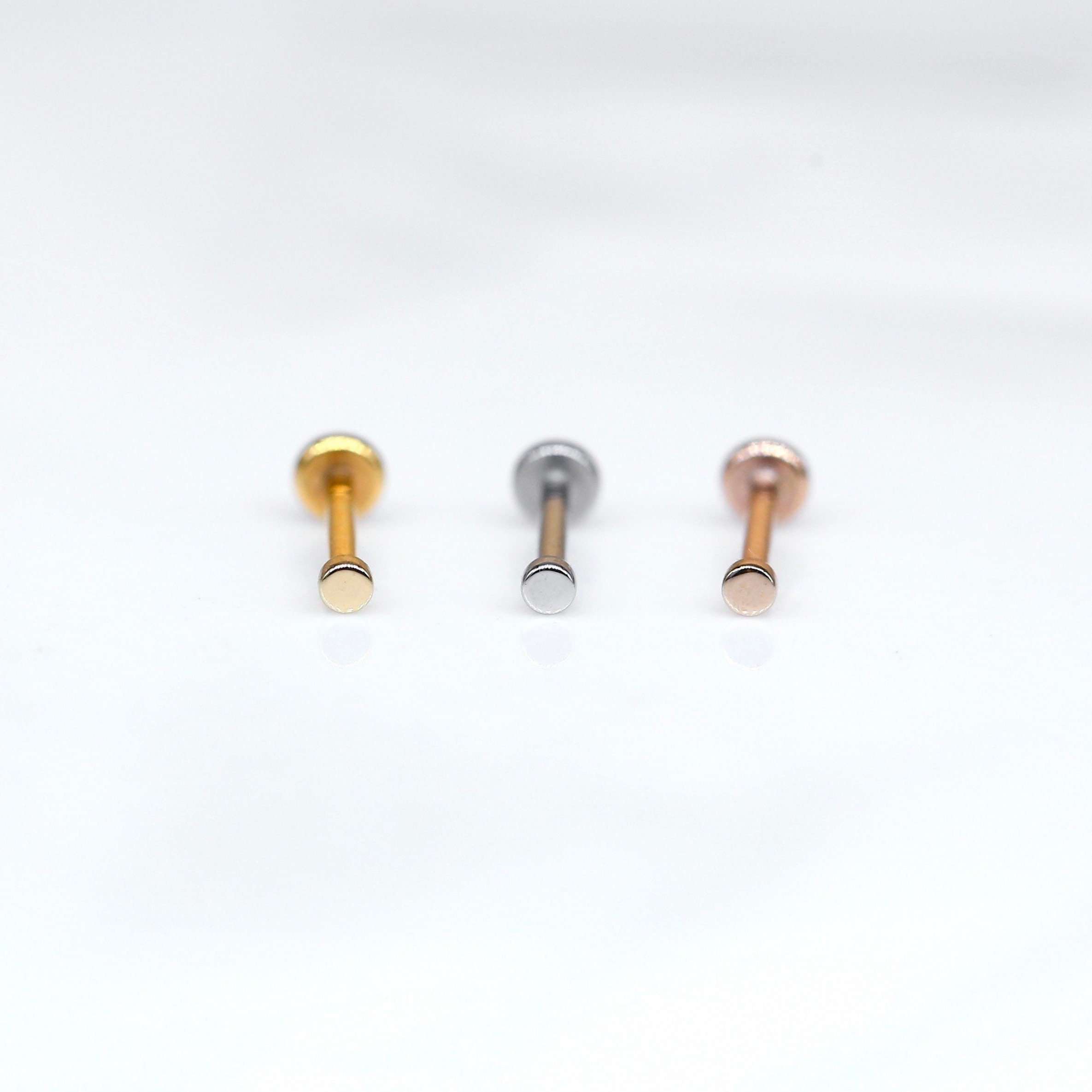 1.5mm Super TINY DISC Threadless Stainless Steel Piercing - Tragus