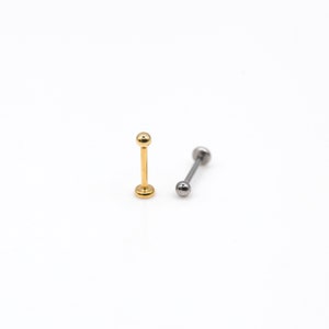 NEW Tiny Threadless 2mm BEAD Stud • F136 Titanium Earring • Labret Stud • Tragus Earring •  Nose Labret Stud • Nose Cartilage Conch Earring