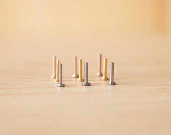 20G 18G 16G THREADLESS Stainless Steel Back Replacement - Threadless Post - Push Pin Post - Flat Back Bar