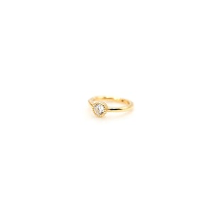 14K Gold 2mm CZ Gem Cartilage Clicker 6mm Ring • 18G Solid Gold Hoop • Cartilage/Helix/ Earrings, Super Tiny Ring, Small Hoop