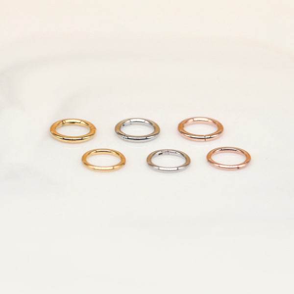 5mm Teeny Tiny 20G 18G Steel PLAIN Hinged Segment Ring • Clicker Ring • Seamless Ring • Dainty Jewelry • Cartilage/Helix Earrings/Nose Ring