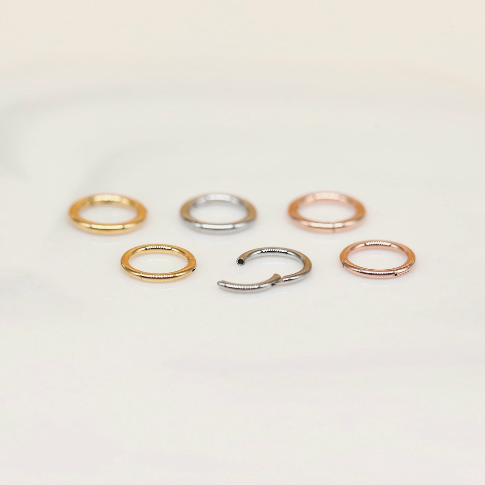 Tiny Clicker Ring Tiny Plain Hinged Segment Hoop Seamless - Etsy