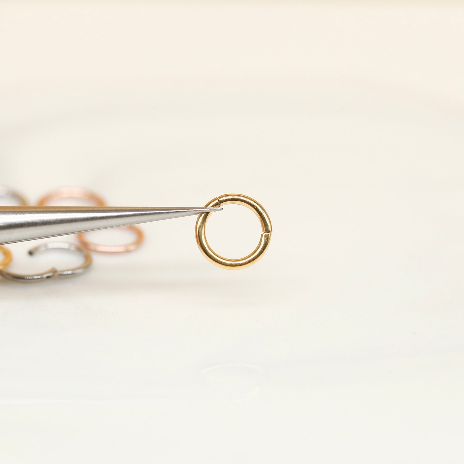 Tiny Clicker Ring Tiny Plain Hinged Segment Hoop Seamless - Etsy