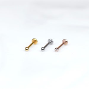 1.5 mm Teeny TINY BALL Fadenlos Edelstahl Piercing • Tragus/Knorpel/Conch/Vorwärts Helix Piercing • Pin Ohrstecker • Nasen Ring