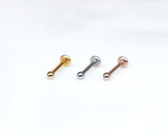 1.5mm Teeny TINY BALL Threadless Stainless Steel Piercing • Tragus/Cartilage/Conch/Forward Helix Piercing • Push Pin Earrings • Nose Ring