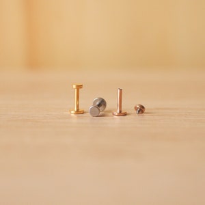 Steel FLAT DISC 16G Tiny Earrings Tragus Earrings Helix Conch Cartilage Piercing Flat back stud Labret stud image 4