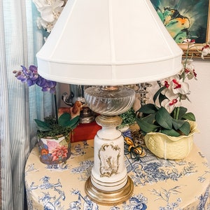 Vintage Chinoiserie Lamp, Hand Painted Chinoiserie Lamp, Chinoiserie Toile, Vintage Lamp, Chinoiserie Chic