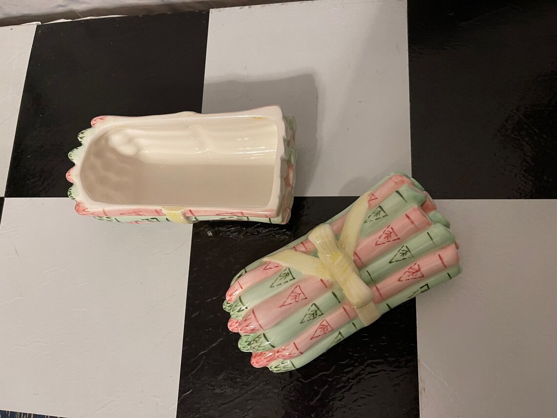 Plato de espárragos rosados y verdes | Etsy