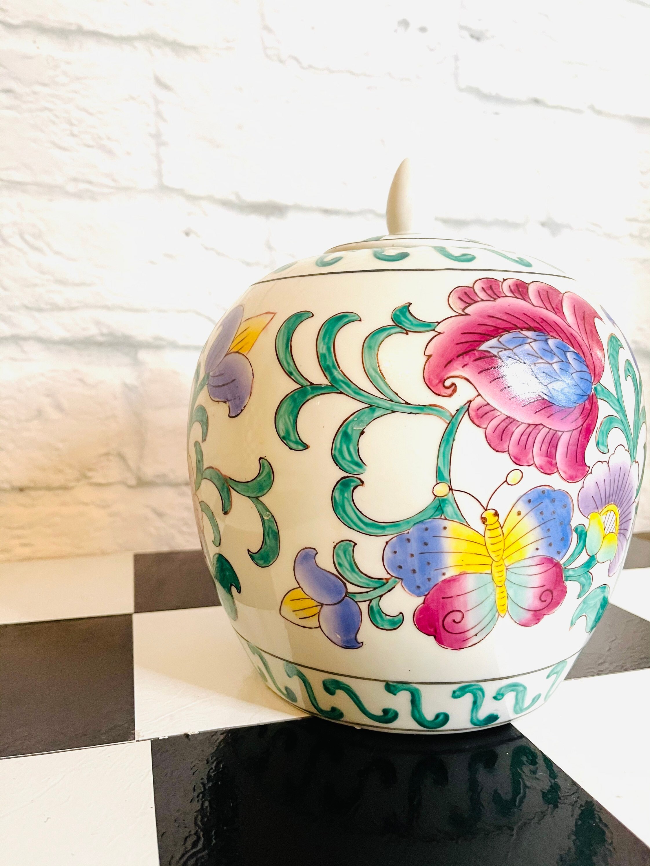 Beautiful Large Vibrant Ginger Jar Etsy