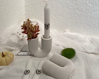 Kerzenständer / skandi Nordic / Kerzenhalter/ Trockenblumenstrauß / Vase / Vase für Trockenblumen / Nordic /