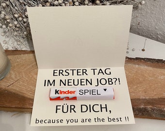 Neuer Job / Klappkarte / Geschenk / Karte Geburtstag / Geschenkkarte / Neue Arbeitsstelle /