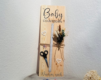 Baby Countdown / Geburtscountdown / Geschenk Schwangerschaft /