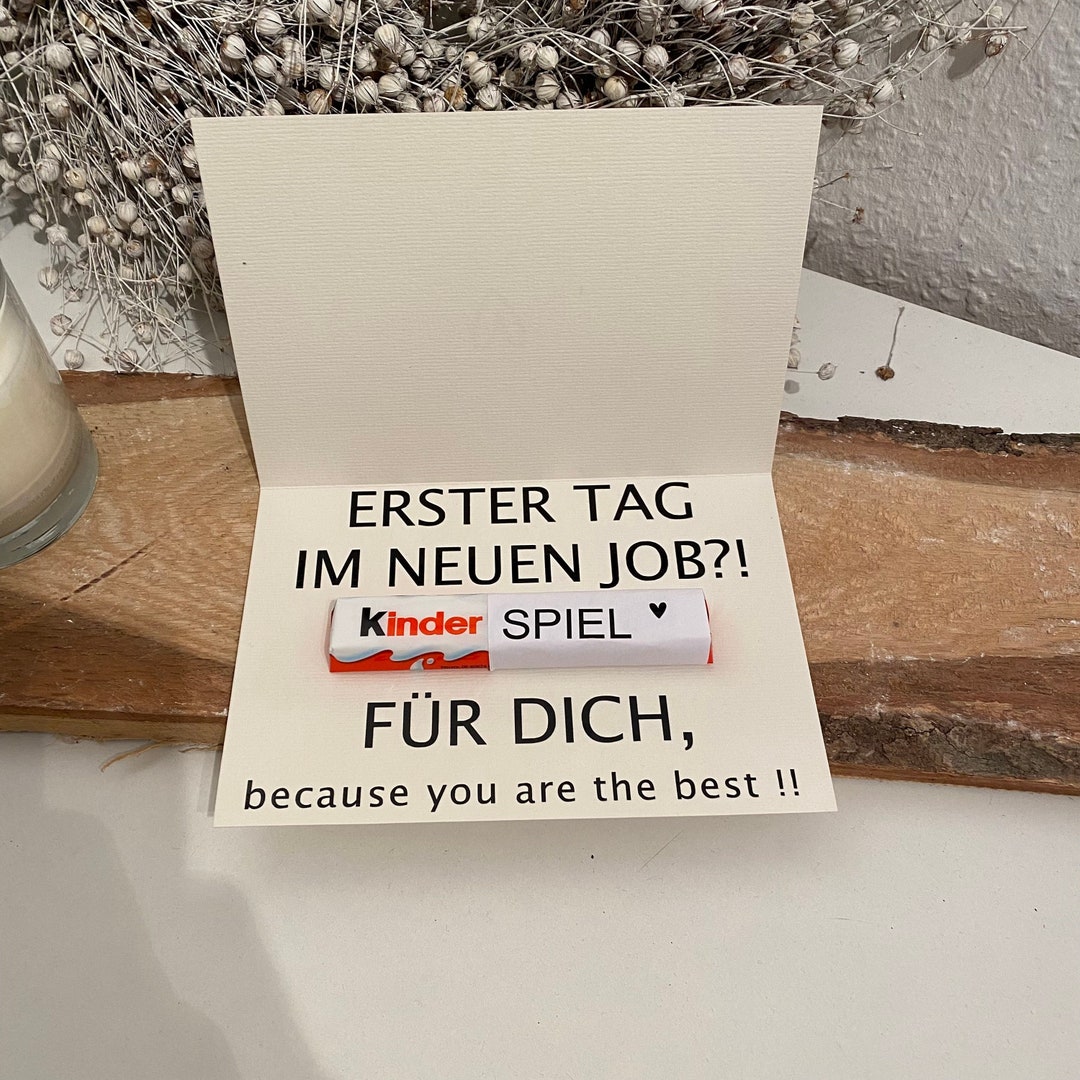 Neuer Job / Klappkarte / Geschenk / Karte Geburtstag / Geschenkkarte
