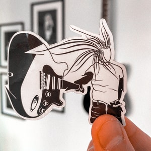 Sticker: Rockstar - Man met gitaar