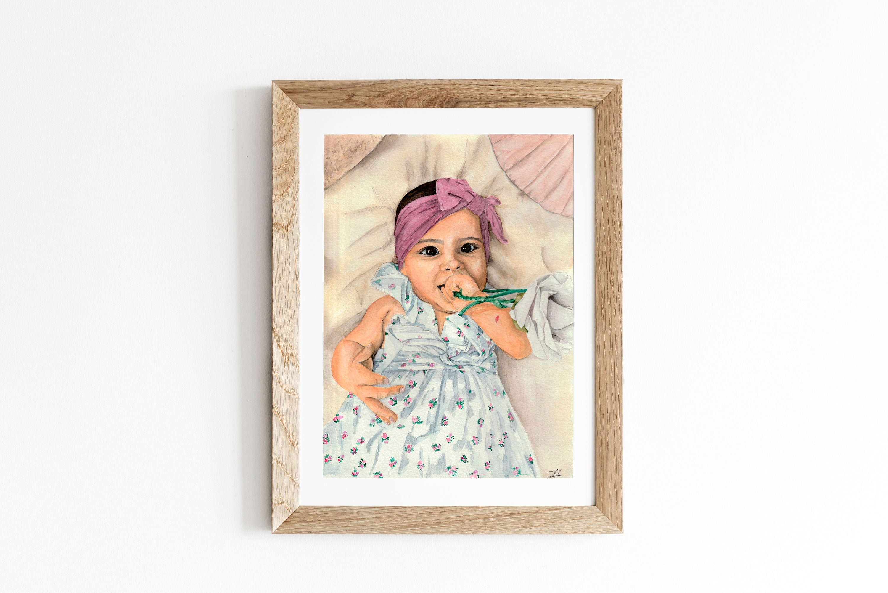 Portrait Familial en Aquarelle Personnalisé