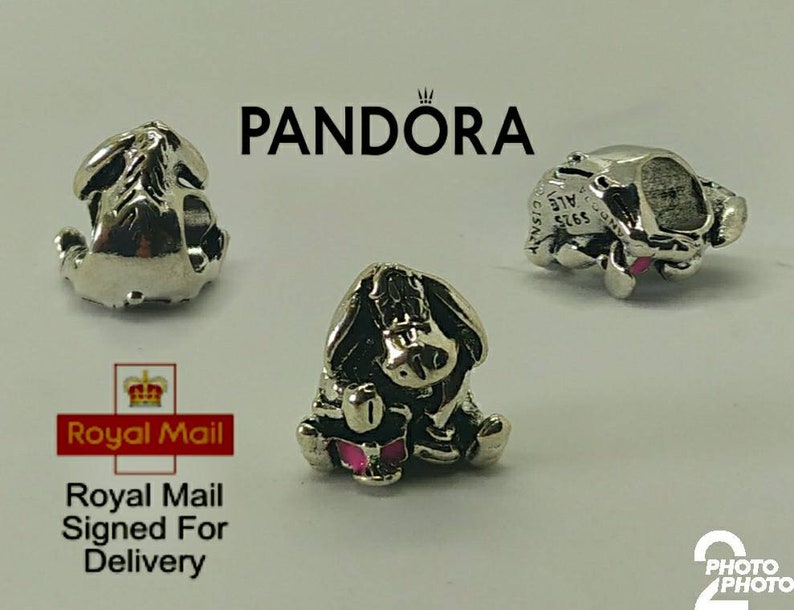 925 Sterling Silver Disne Park Eeyore Charm Pink Enamel Bead F European Bracelet 925 Sterling Silver Disne Park Eeyore Charm Pink Enamel Bead F European Bracelet