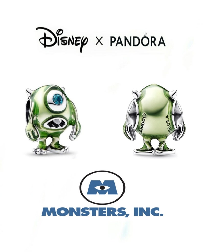 Genuine Mike Wazowski Sterling Silver Pandora Charm S925 image 1