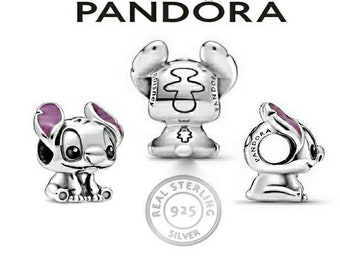 Genuine Disney's (Lilo & Stitch) Pandora Charm Fine Sterling Silver Hallmarked Jewelry