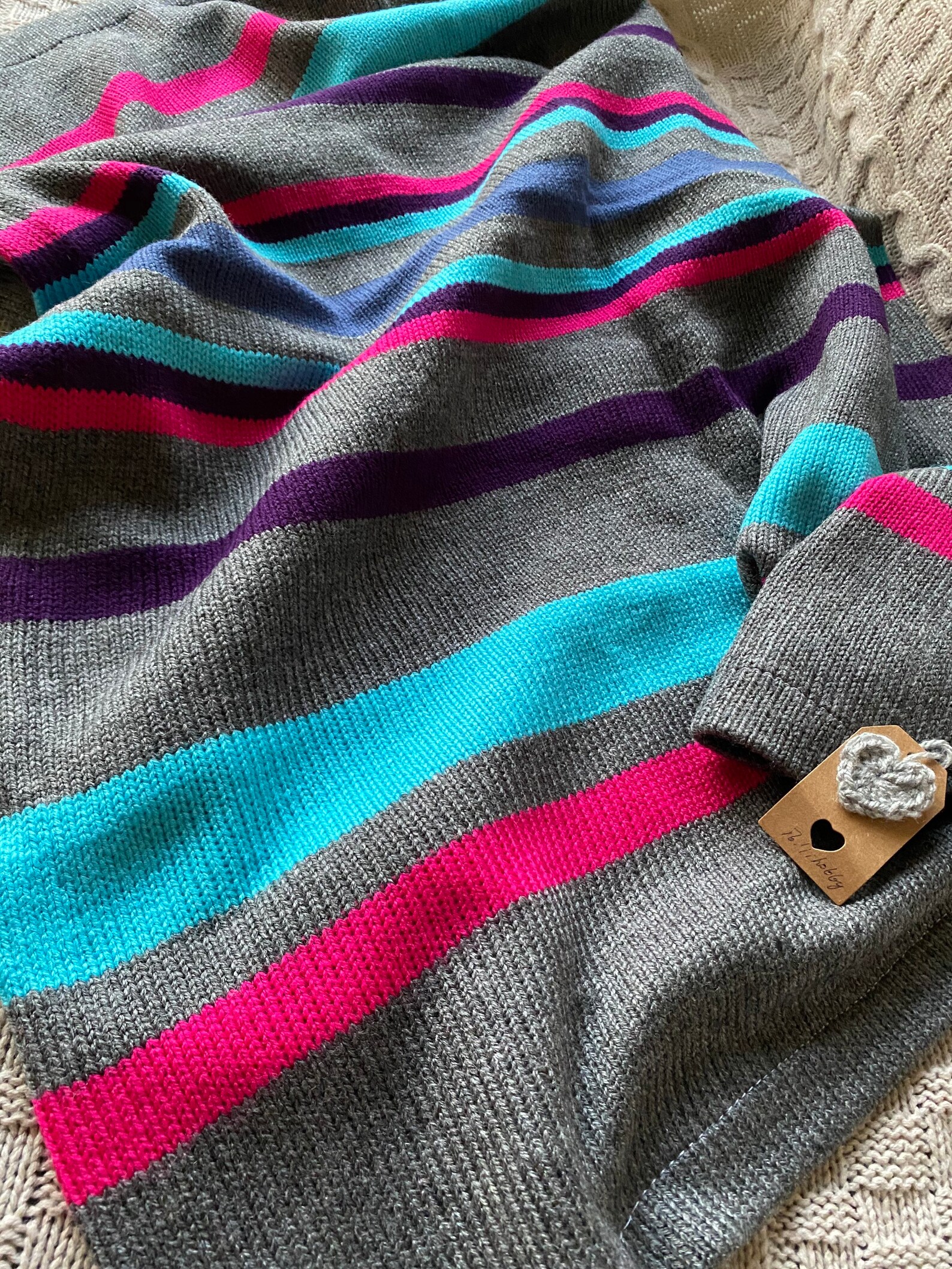 Mexican blanket knit blanket for newborn cot baby blanket Etsy