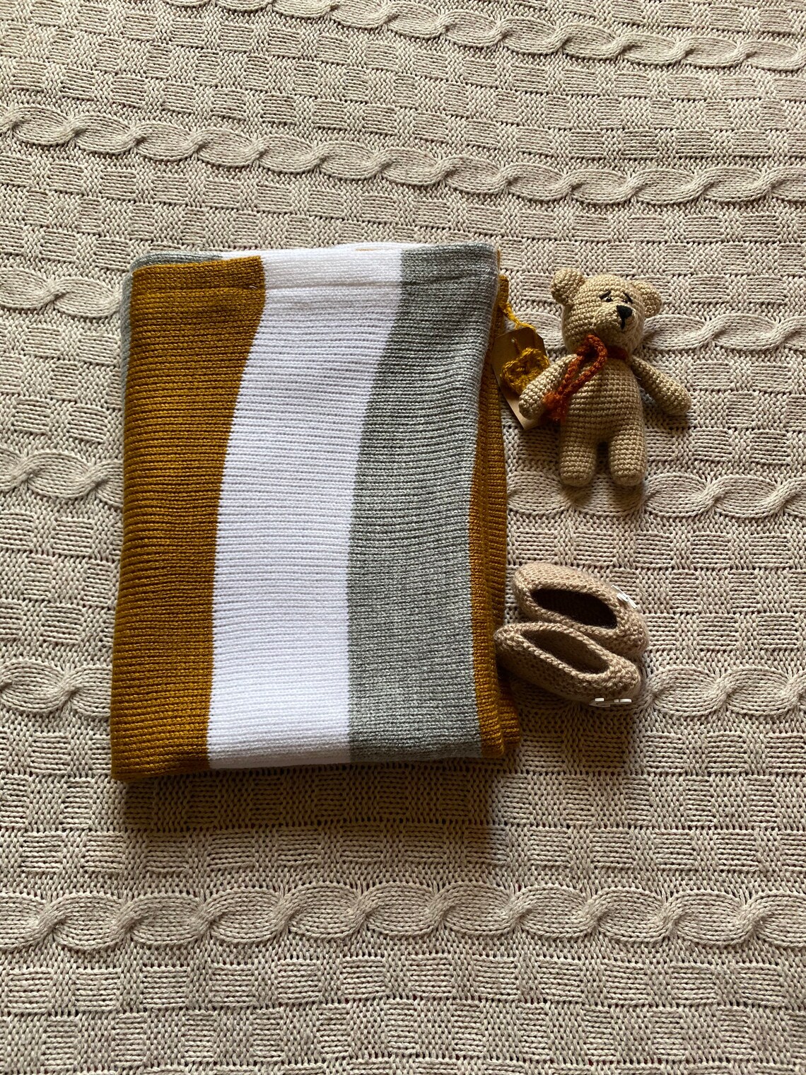 New Born Blanket Gender Neutral Baby Blanket Knitted Nursery Etsy UK