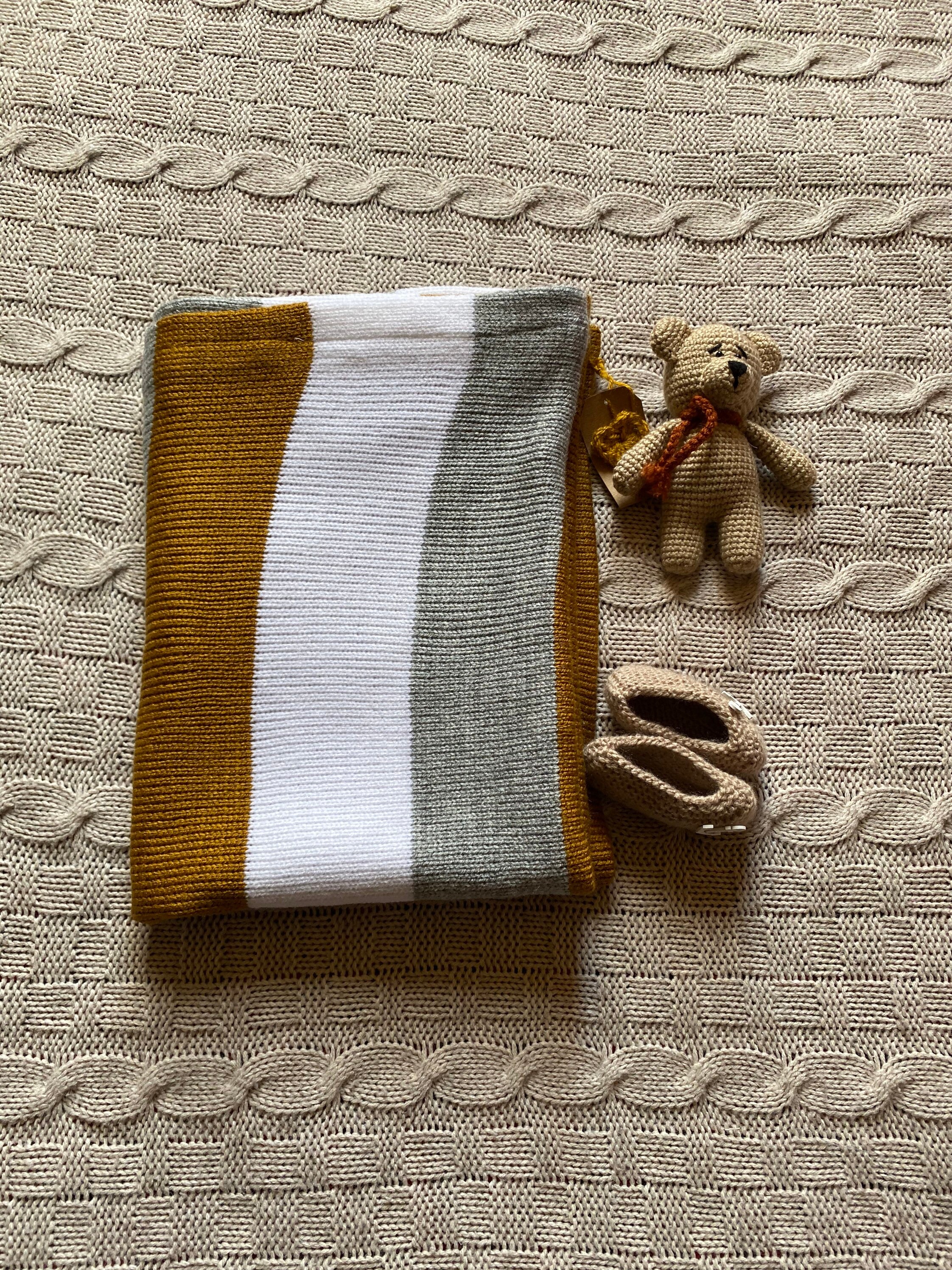 New Born Blanket Gender Neutral Baby Blanket Knitted Nursery Etsy UK