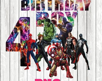 Avengers png, Superheroes birthday, Spiderman, Wolverine, Thor, Hulk, Captain America, printable, sublimation image, transparent background