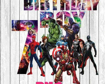 Avengers png, Superheroes birthday, Spiderman, Wolverine, Thor, Hulk, Captain America, printable, sublimation image, transparent background