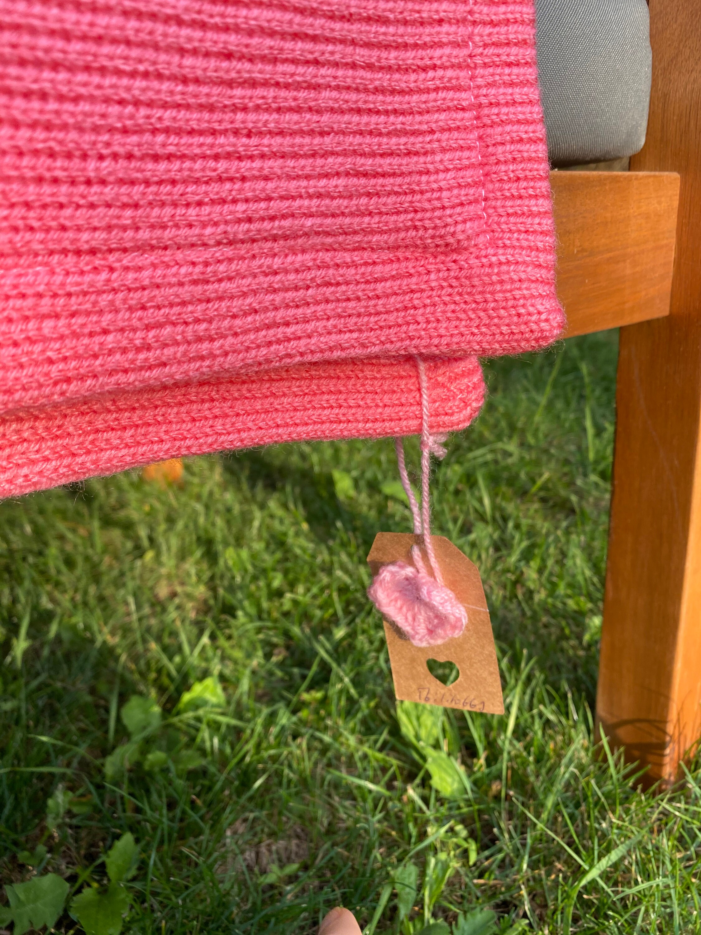 Heart Print Baby Blanket Pink Knitted Baby Blanket Baby Girl Etsy